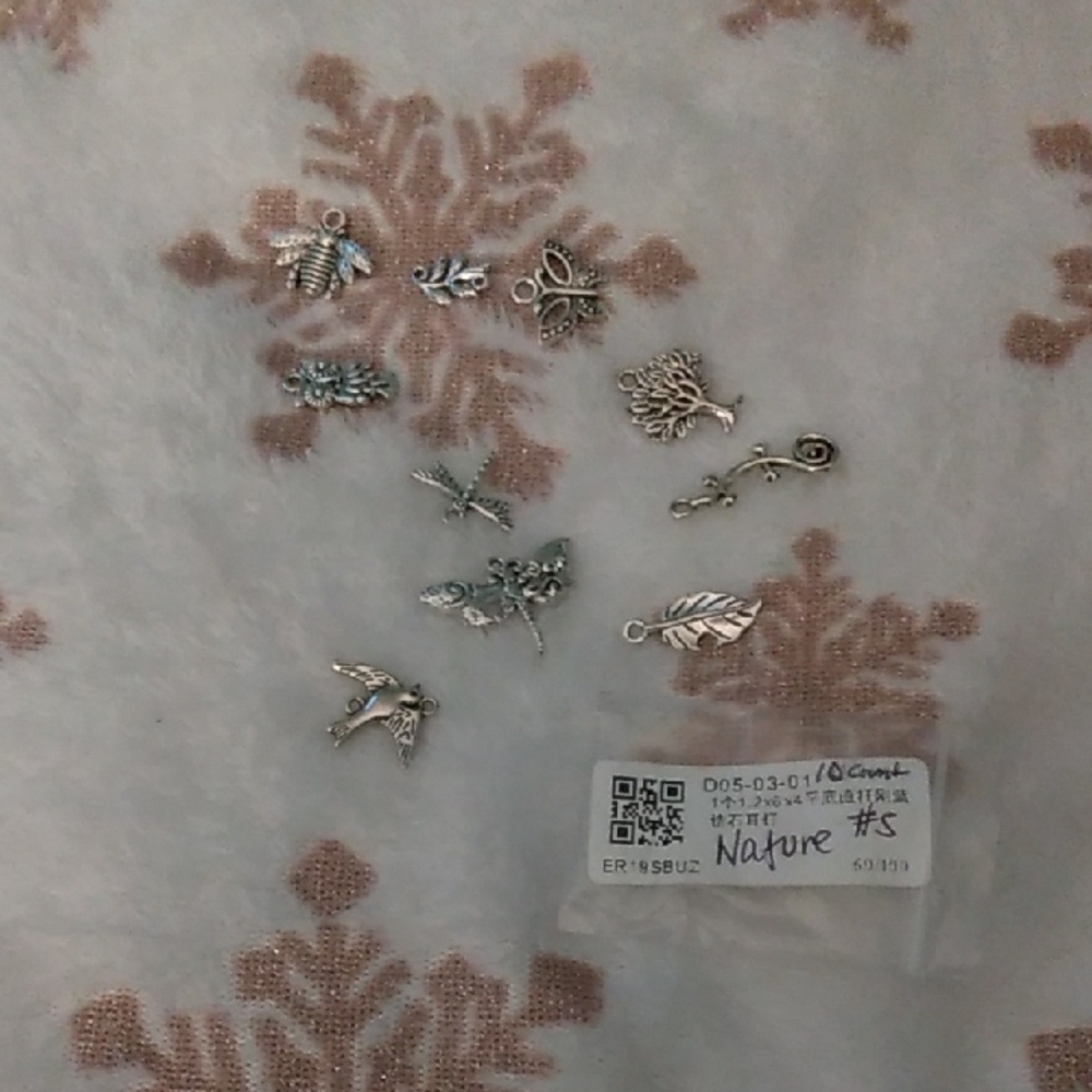 Nature Themed Silver Charms